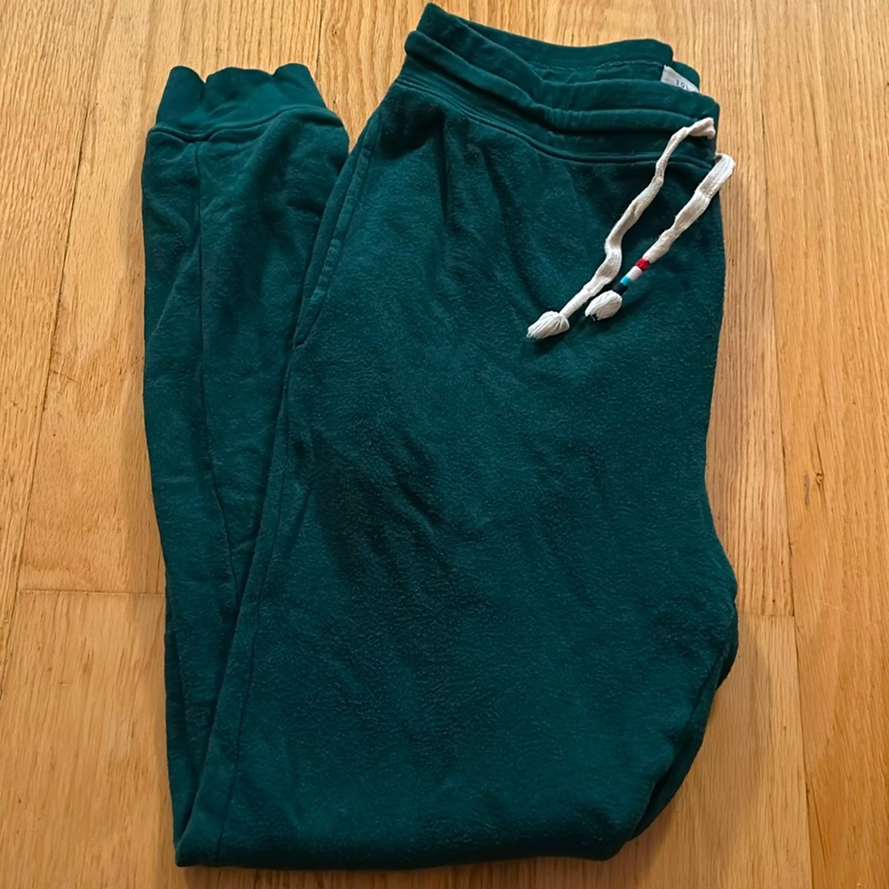 Sol Angeles Waves Coastal Joggers Size Med Green